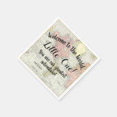 Welkom bij het Wereld Wereldkaart Baby shower Servet (Hoek)