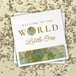 Welkom bij het World Little One Travel Baby shower Servet