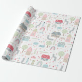 Welkom bij het World New Baby Girl Cadeaupapier (Uitgerold)