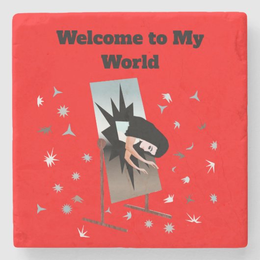 Welkom bij het World Stone Onderzetter (Voorkant)