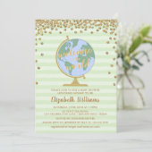 Welkom bij het World Wereldbol Baby shower Kaart (Staand voorkant)