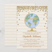 Welkom bij het World Wereldbol Baby shower Kaart (Voorkant / Achterkant)