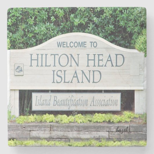 Welkom bij Hilton Head Island Sign Onderzetter (Voorkant)