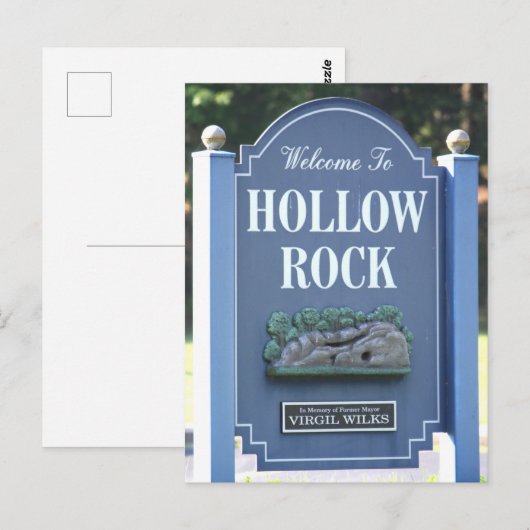 Welkom bij Hollow Rock, Tennessee bord Briefkaart (Voorkant / Achterkant)