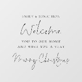 Welkom bij Home Script Merry Kerstmis Raamsticker (Vel)