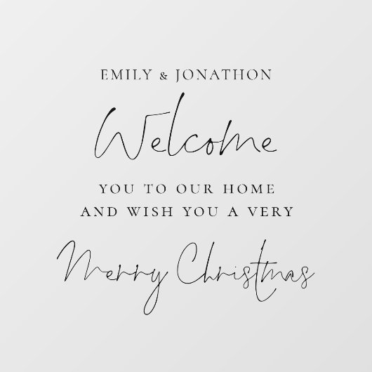 Welkom bij Home Script Merry Kerstmis Raamsticker (Vel)