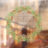 Welkom bij Home Script Merry Kerstmis Wreate Raamsticker (Vel 2)