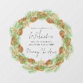 Welkom bij Home Script Merry Kerstmis Wreate Raamsticker (Vel)