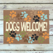 Welkom bij honden met ontwerp voor afdruk deurmat