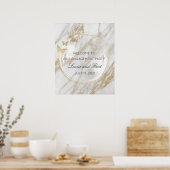 Welkom bij Huwelijksfeest Gouden Lijst Poster (Keuken)