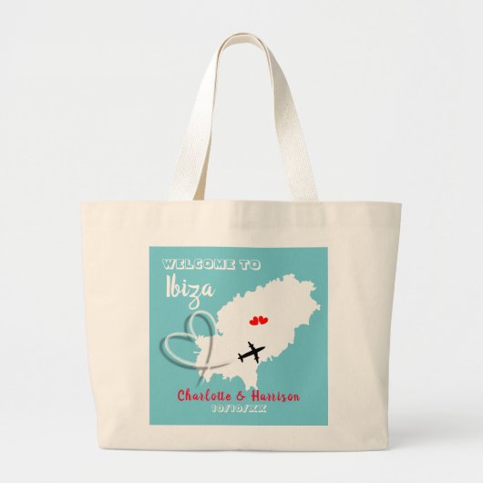 Welkom bij Ibiza Destination Wedding Grote Tote Bag (Voorkant)