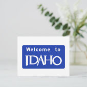 Welkom bij Idaho - USA Road Sign Briefkaart (Staand voorkant)
