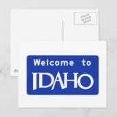 Welkom bij Idaho - USA Road Sign Briefkaart (Voorkant / Achterkant)