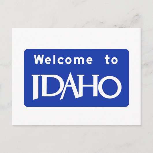 Welkom bij Idaho - USA Road Sign Briefkaart (Voorkant)