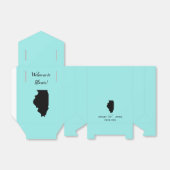 Welkom bij Illinois Favor Box State Map Bedankdoosjes (Uitgevouwen)