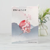 Welkom bij Japan Briefkaart - Reizigers & Japan Fa (Staand voorkant)