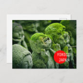 Welkom bij japan green moss buddha postcrossover briefkaart (Voorkant / Achterkant)