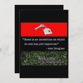 Welkom bij je nieuwe thuis. Vastgoedmakelaars Feestdagenkaart (Voorkant / Achterkant)