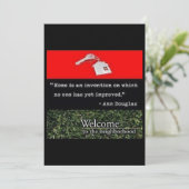 Welkom bij je nieuwe thuis. Vastgoedmakelaars Feestdagenkaart (Staand voorkant)