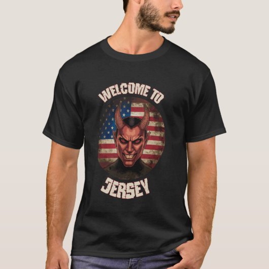 Welkom bij Jersey Devil Cryptid Folklore T-shirt (Voorkant)