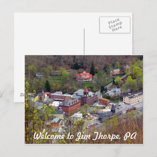 Welkom bij Jim Thorpe Briefkaart (Voorkant / Achterkant)