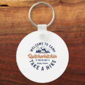 Welkom bij Kamp Quitcherin Grappige Vintage Sleutelhanger (Voorkant)