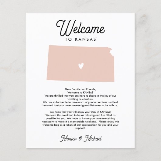 Welkom bij KANSAS Letter & Itinerary ELKE KLEUR (Voorkant)