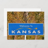 Welkom bij Kansas Sign - State Signs Briefkaart (Voorkant / Achterkant)