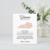 Welkom bij KENTUCKY-brief en -reisroute ELKE KLEUR (Staand voorkant)