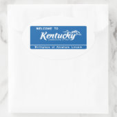 Welkom bij Kentucky - USA Road Sign Ovale Sticker (Tas)