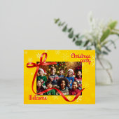 Welkom bij Kerstmis Folie Feestdagen Briefkaart (Staand Voorkant)