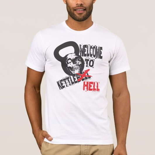 Welkom bij Kettlebell Hell-shirt T-shirt (Voorkant)
