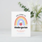 Welkom bij Kindergarten Pastel Colored Rainbow Briefkaart (Staand voorkant)