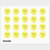 Welkom bij klas gepersonaliseerde studentensticker ronde sticker (Vel)