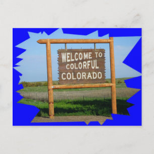 Welkom bij Kleurrijk Colorado POSTCARD Briefkaart