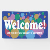 Welkom bij kleurrijke ballonnen spandoek (Horizontaal)