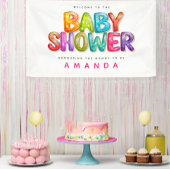 Welkom bij Kleurrijke Rainbow stripe Baby shower Spandoek