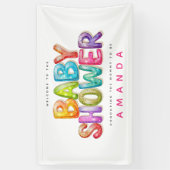 Welkom bij Kleurrijke Rainbow stripe Baby shower Spandoek (Verticaal)