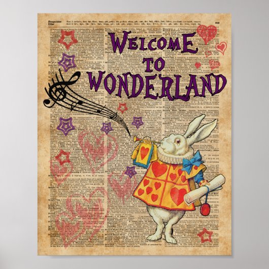 Welkom bij konijn... Alice in Wonderland Poster (Voorkant)
