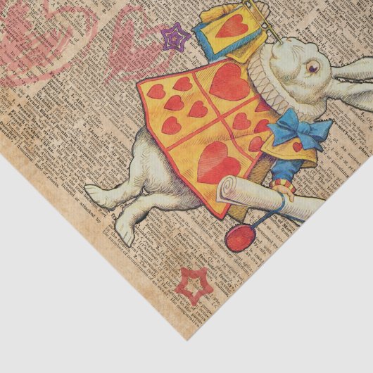 Welkom bij konijn... Alice in Wonderland Tissuepapier (Detail)