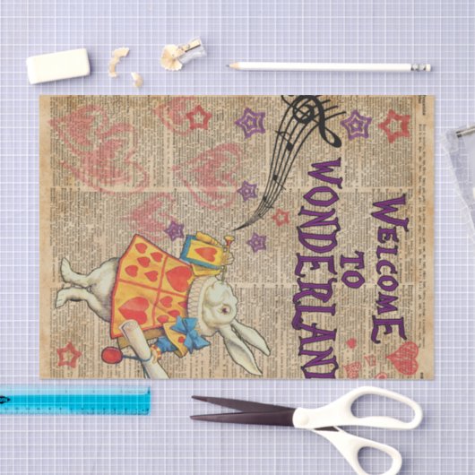 Welkom bij konijn... Alice in Wonderland Tissuepapier (Craft)