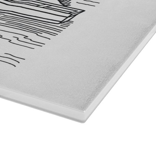 Welkom bij Lakehouse Custom Text Snijplank (Hoek)