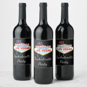 Welkom bij Las Vegas Bachelorette Party Wijn Etiket (Flessen)