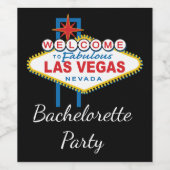 Welkom bij Las Vegas Bachelorette Party Wijn Etiket (Enkel label)