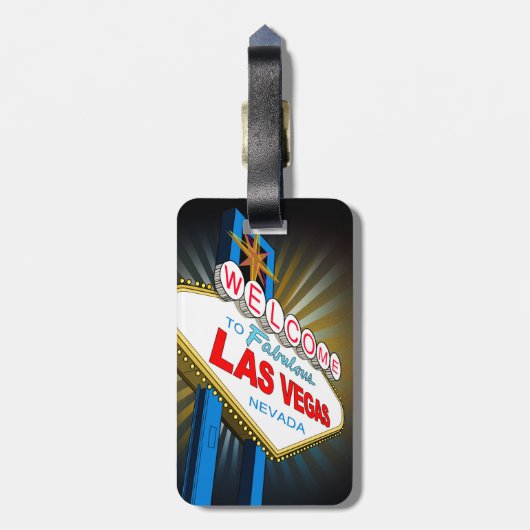 Welkom bij Las Vegas Bagagelabel (Achterkant verticaal)