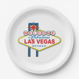 Welkom bij Las Vegas-bord Papieren Bordje