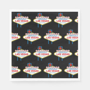 Welkom bij Las Vegas-bord Servet