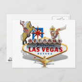 Welkom bij Las Vegas Briefkaart (Voorkant / Achterkant)