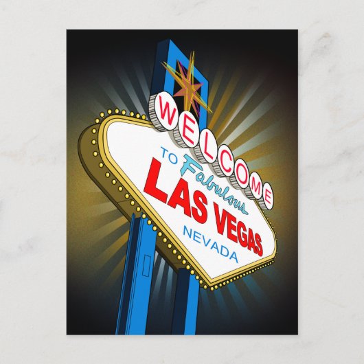 Welkom bij Las Vegas Briefkaart (Voorkant)