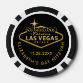 Welkom bij Las Vegas Casino Mitzvah Favor Poker Chips (Achterkant)